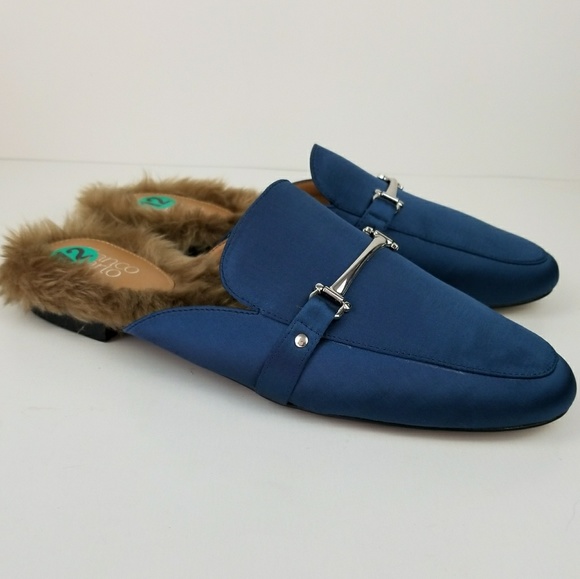 franco sarto fur mules